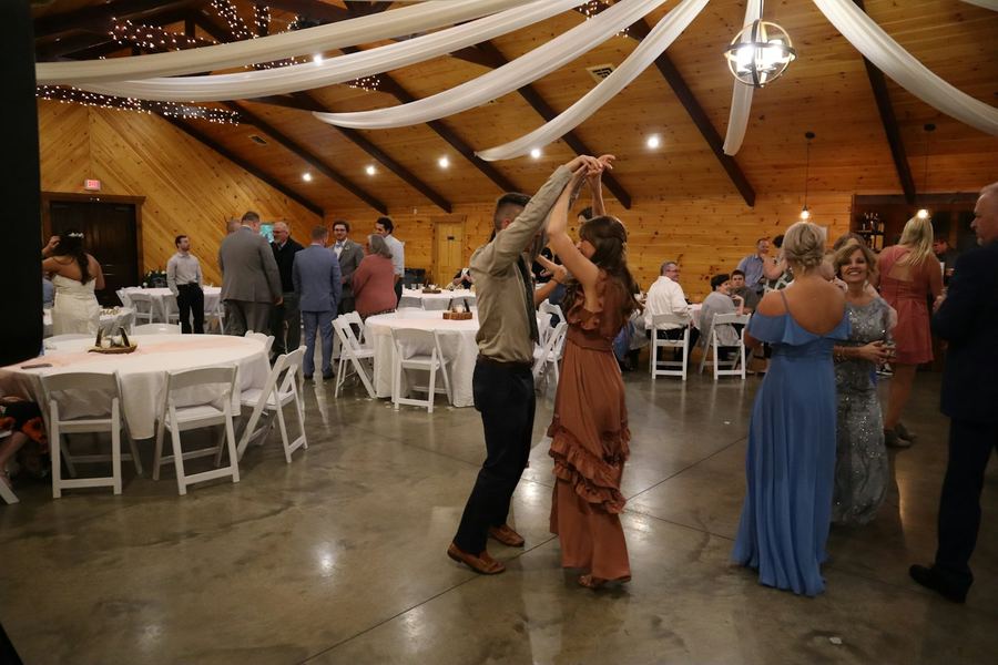 A couple dancing at a celebration